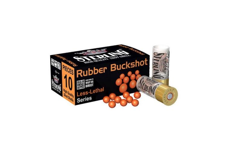 Brokový náboj Sterling 12 / 70 RUBBER BUCK SHOT - 10 ks