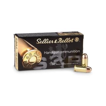 Náboje 45 AUTO / 45 ACP, FMJ, 230Gr, 14,9g, Sellier & Bellot, 50 ks