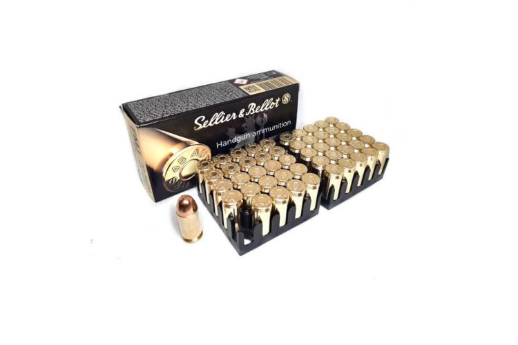 Náboje 45 AUTO / 45 ACP, FMJ, 230Gr, 14,9g, Sellier & Bellot, 50 ks