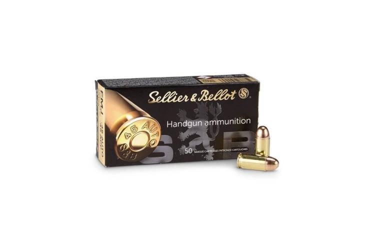Náboje 45 AUTO / 45 ACP, FMJ, 230Gr, 14,9g, Sellier & Bellot, 50 ks