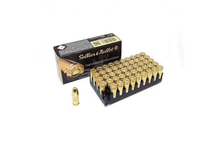 Střelivo 9mm Luger, FMJ, 124Gr, 8g, Sellier & Bellot, 1000 ks