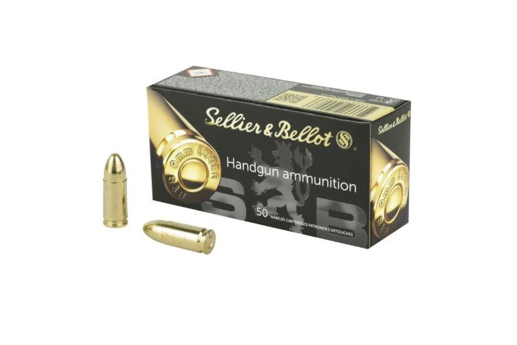 Střelivo 9mm Luger, FMJ, 124Gr, 8g, Sellier & Bellot, 1000 ks