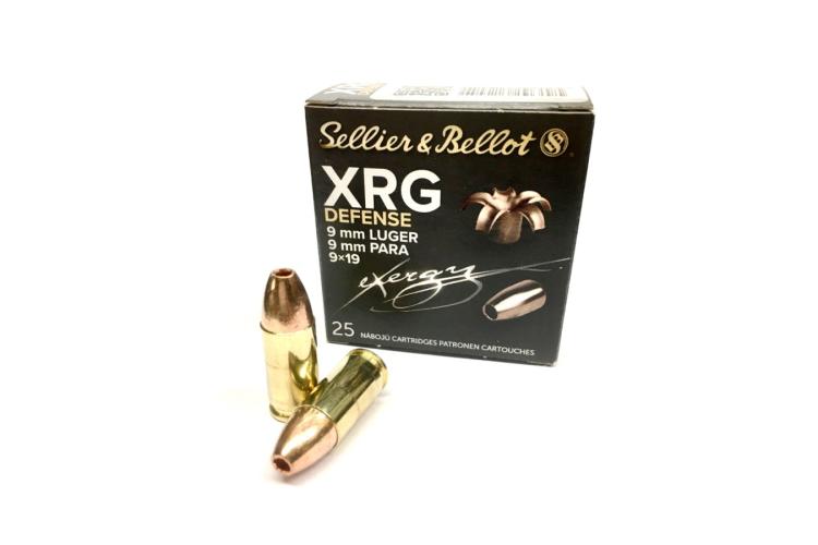 Pistolový náboj 9mm Luger XRG Defense 100Gr, 6,5 g Sellier & Bellot - 25 ks