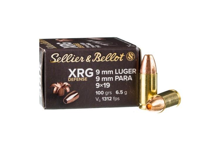 Pistolový náboj 9mm Luger XRG Defense 100Gr, 6,5 g Sellier & Bellot - 25 ks