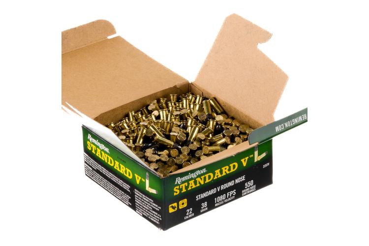 Remington, Standard V, .22LR, 38GR (2,46g), LRN - 550 ks, malorážkové střelivo