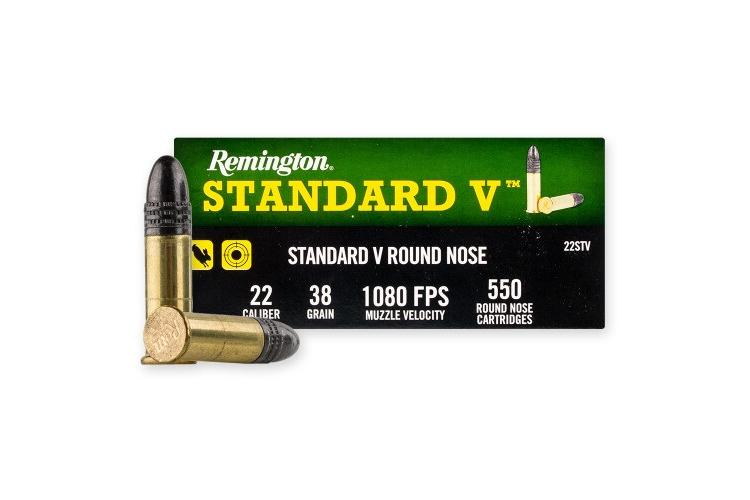 Remington, Standard V, .22LR, 38GR (2,46g), LRN - 550 ks, malorážkové střelivo