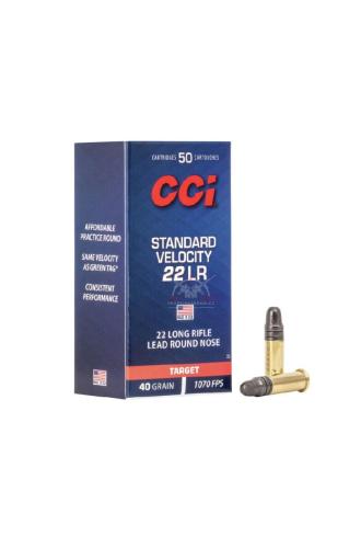 CCI Target Standard, .22LR, 40GR, 2,6g, LRN, malořážkové střelivo