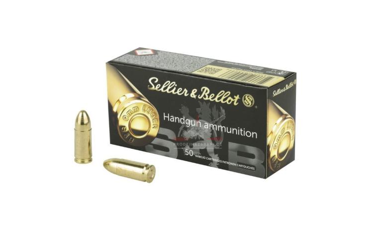 Střelivo 9mm Luger, FMJ, 124Gr, 8g, Sellier & Bellot, 2000 ks