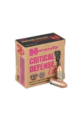 Hornady Critical Defense Lite 9mm 100gr FTX - Hornady Olomouc