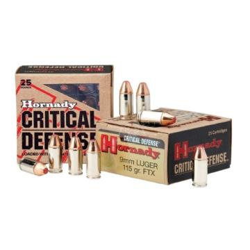 Hornady Critical Defense 9mm 115gr FTX – Prodej zbraní a střeliva Olomouc
