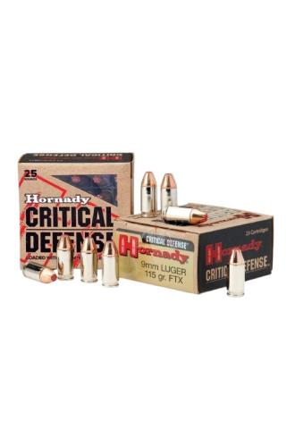Hornady Critical Defense 9mm 115gr FTX – Prodej zbraní a střeliva Olomouc