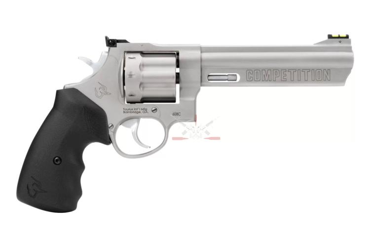 Nerezový osmiranný revolver Taurus 608 Competition s 6palcovou hlavní v ráži .357 Magnum.