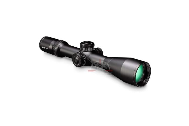 Taktický puškohled Vortex Strike Eagle 5-25x56 FFP s osnovou EBR-7C MRAD a masivními věžičkami.