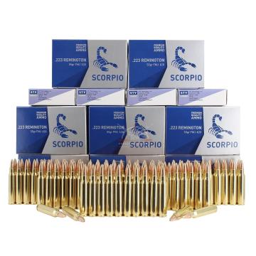 Střelivo 223 rem, 55gr, FMJ, 1000 ks za akční cenu - Prodejna zbraní a střeliva Olomouc - Dolany