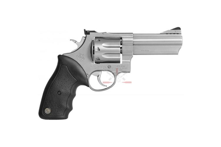 Celokovový osmiranný revolver Taurus 608 ráže .357 Magnum s ergonomickou rukojetí.