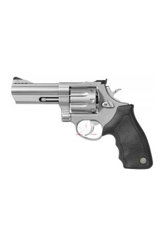 Celokovový osmiranný revolver Taurus 608 ráže .357 Magnum s ergonomickou rukojetí.