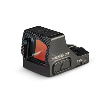 Kolimátor Vortex Defender CCW Micro Red Dot 3 MOA, otevřený s červenou nebo zelenou osnovou