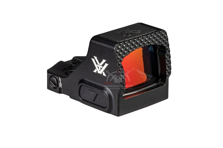 Kolimátor Vortex Defender CCW Micro Red Dot 3 MOA, otevřený s červenou nebo zelenou osnovou