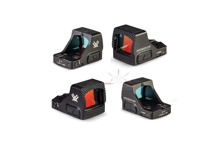 Kolimátor Vortex Defender CCW Micro Red Dot 3 MOA, otevřený s červenou nebo zelenou osnovou