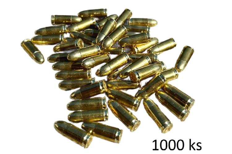 9 mm Luger FMJ 124grs Best Bullets - akce 1000 ks (5,80 Kč/ks)