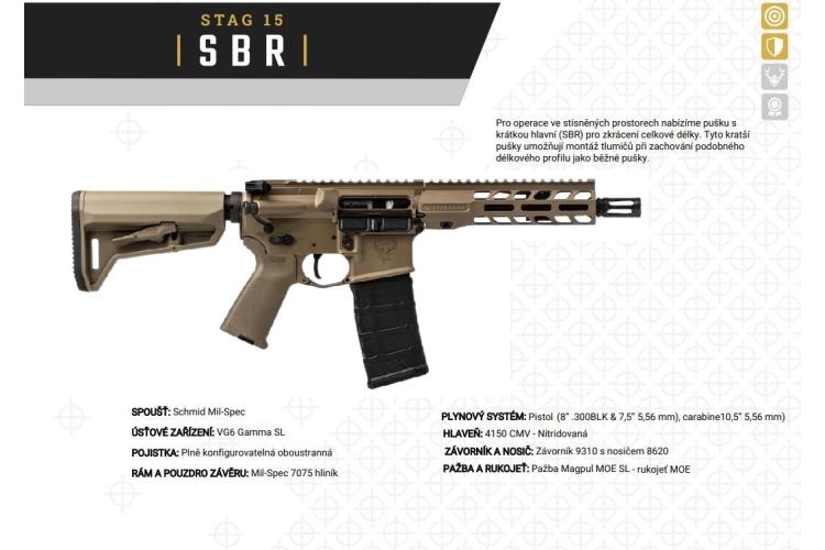 STAG 15 Tactical SBR cal.223 Rem/ 5,56 NATO hl.7,5 FDE CRKT