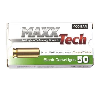 Startovací náboje 9mm pistole Pobjeda MAXX Tech, střelivo do plynové pistole - 50ks