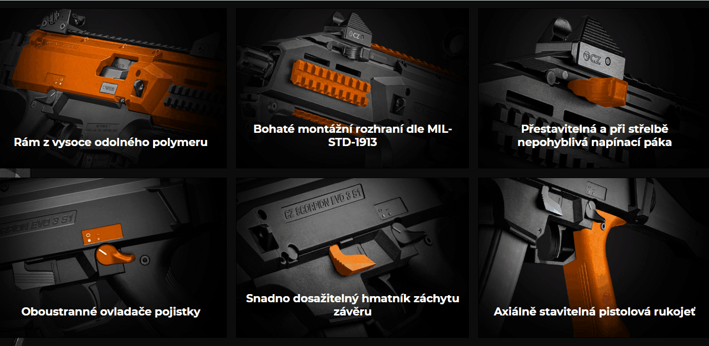 CZ Scorpion Evo 3 S1 prodejna zbrani Olomouc